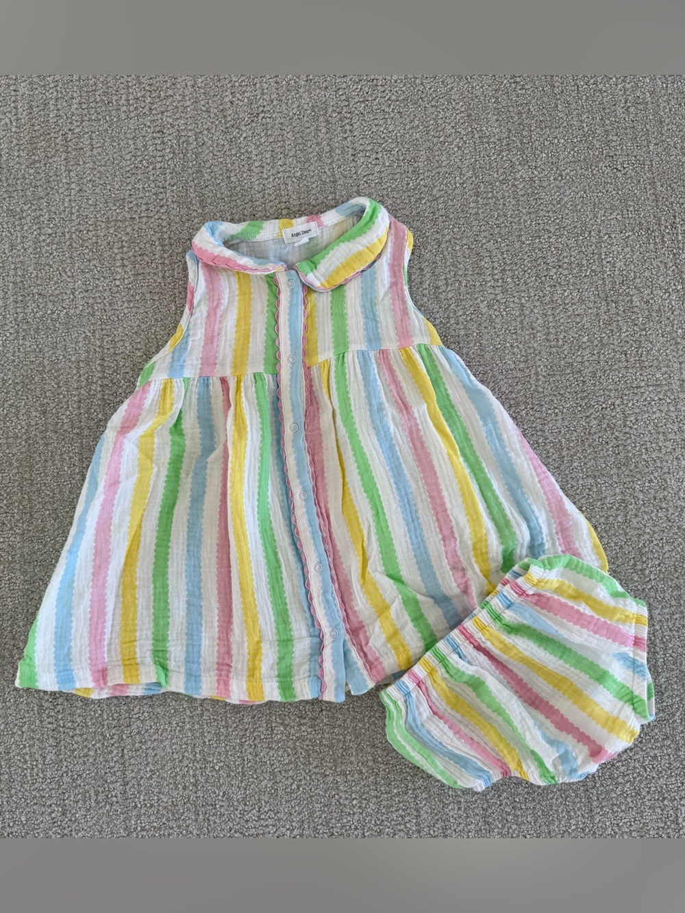 Baby Girl Sleeveless Rainbow Dress by Angel Dear